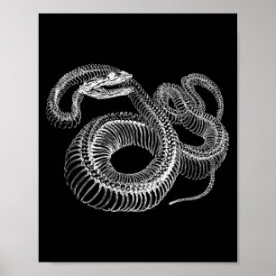 Snake Skeleton Shirt Funny Cool Halloween Kids Poster