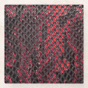 Snake skin: abstract background. glass coaster