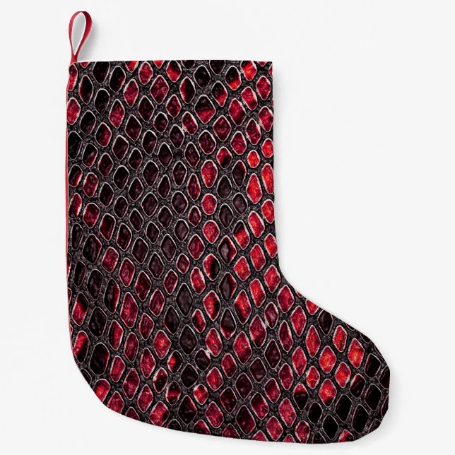 Snake skin: abstract background. small christmas stocking (Front)
