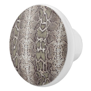 Snake Skin Animal Print Ceramic Knob