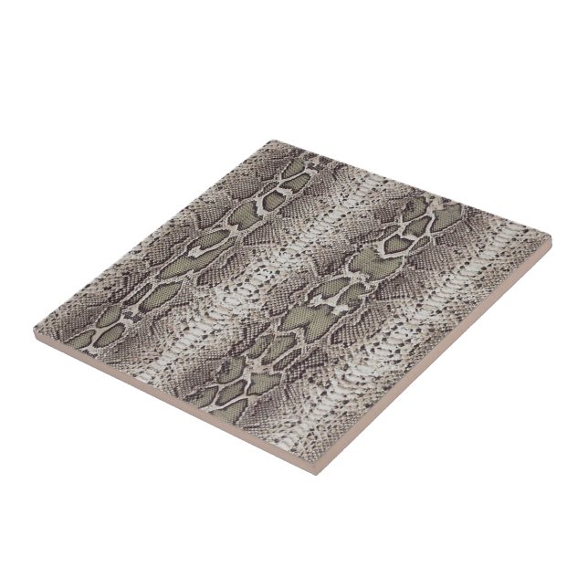 Snake Skin Animal Print Ceramic Tile (Side)