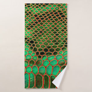 Snake skin background bath towel