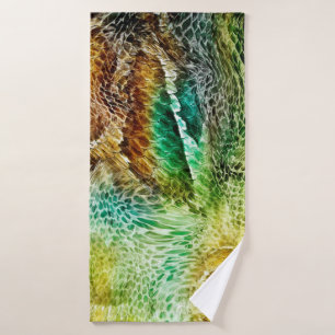 Snake skin background bath towel