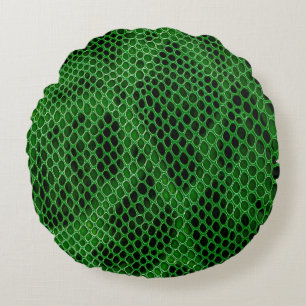 Snake skin background round cushion