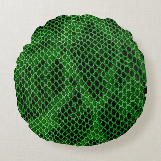 Snake skin background round cushion (Front)