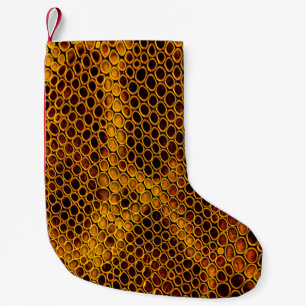 Snake skin background small christmas stocking