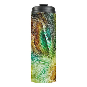 Snake skin background thermal tumbler