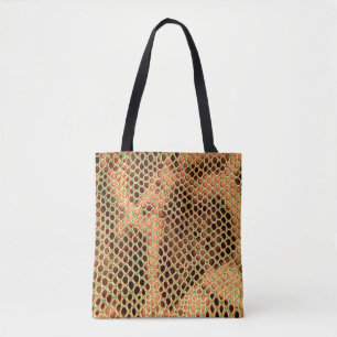 Snake skin background tote bag