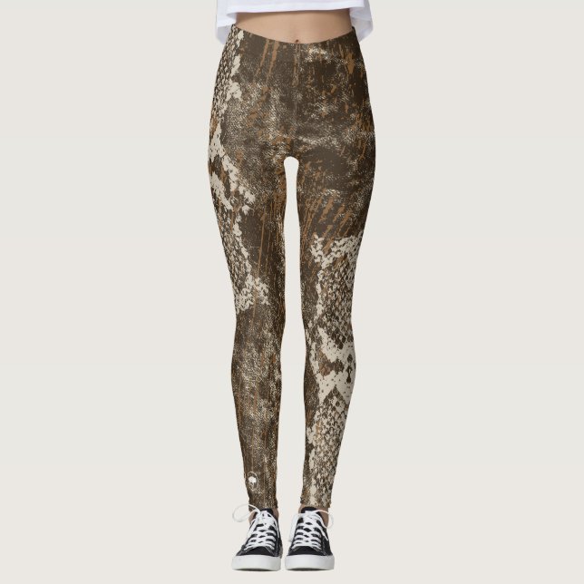 Snake Skin Camouflage Leggings (Front)