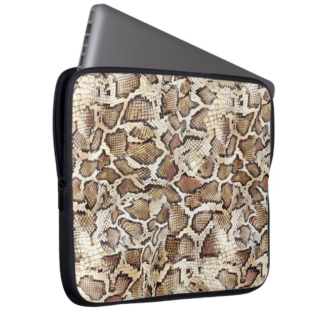 Snake Skin Design Laptop Sleeve (Front Right)