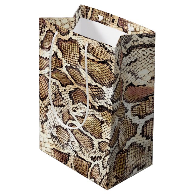 Snake Skin Design Medium Gift Bag (Back Angled)