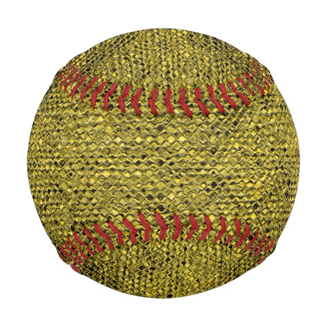 Snake skin faux gold reptile scales baseball (Back)