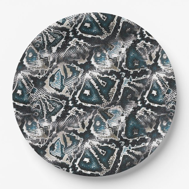 Snake skin  paper plate (Front)