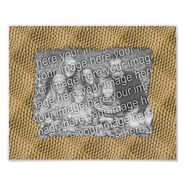 Snake Skin Pattern Frame Photo Template  (Front)