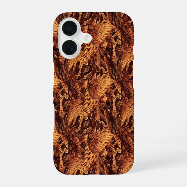 Snake Skin Pattern  iPhone 16 Case (Back)