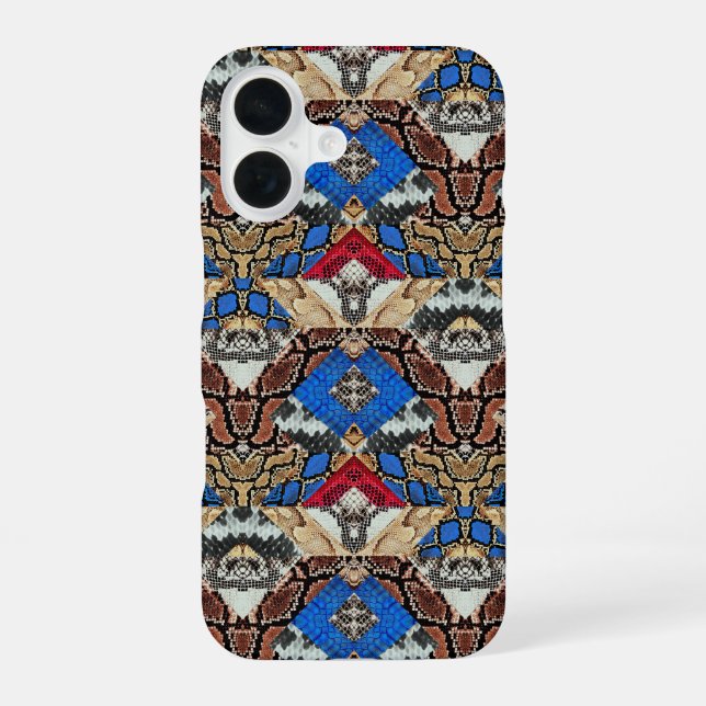 Snake Skin Pattern  iPhone 16 Case (Back)