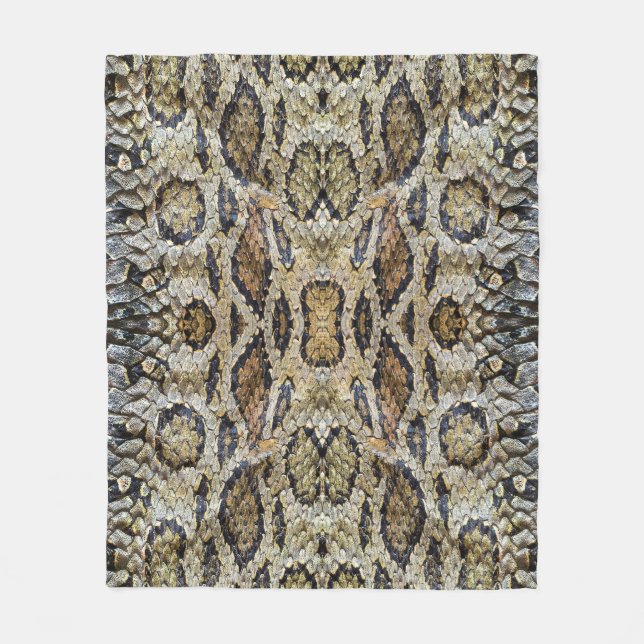 Snake Skin Pattern Texture Fleece Blanket (Front)