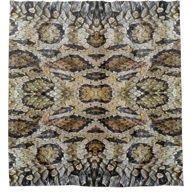Snake Skin Pattern Texture Shower Curtain (Front)