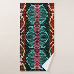 Snake skin print. snake Pattern. Animal print. Col Bath Towel