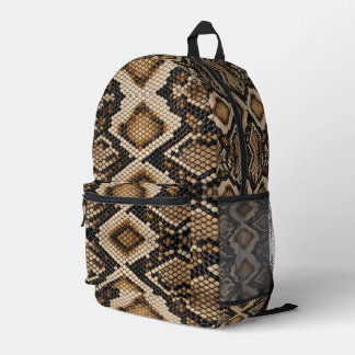 Snake Skin Printed Backpack