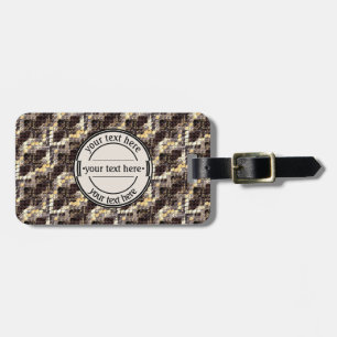 Snake skin, Python, Anaconda, skin, reptile, croco Luggage Tag