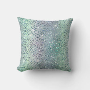 *~*  Snake Skin Rainbow Diamond Animal Print  Cushion