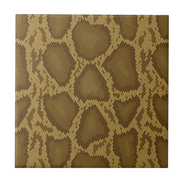 Snake skin, reptile pattern ceramic tile (Front)