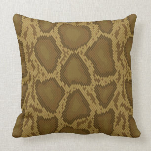 Snake skin, reptile pattern cushion