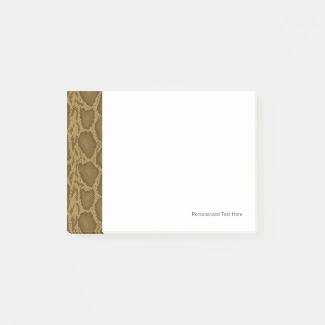 Snake skin, reptile pattern post-it notes (Front)