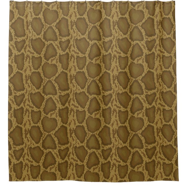 Snake skin, reptile pattern shower curtain (Front)