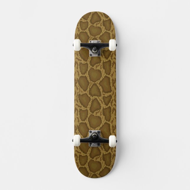 Snake skin, reptile pattern skateboard (Front)