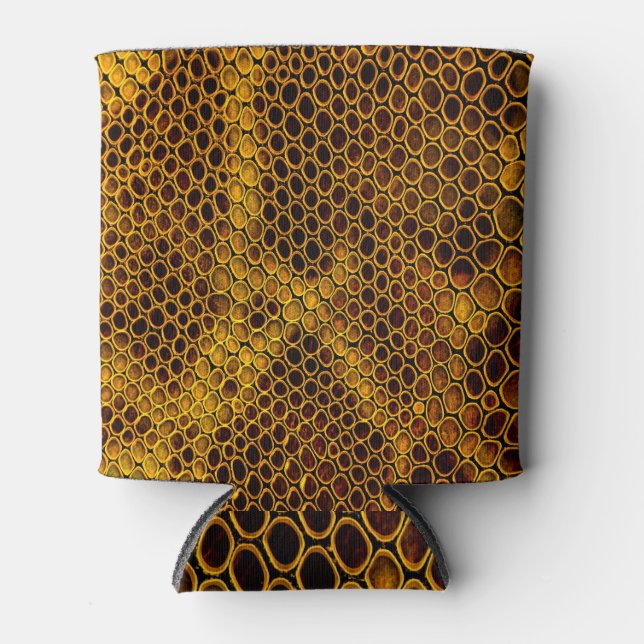 Snake Skin Texture Background Can Cooler (Front)