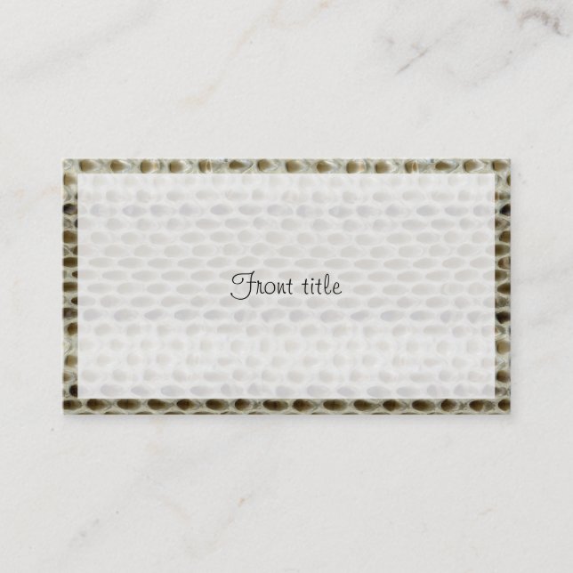 Snake Skin Texture - Reptile Skin Business Card (Front)
