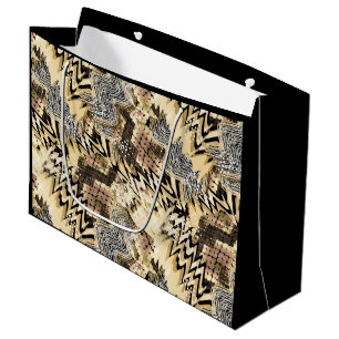 Snake skin, tiger large gift bag