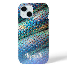 Snake skin violet and blue ombre design 