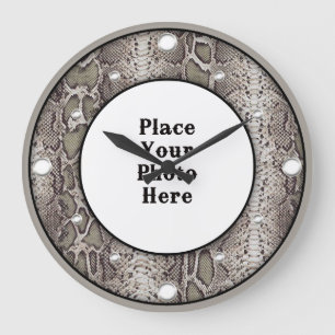 Snake Skin Your Photo Wall Clock