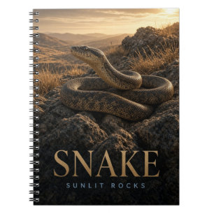 Snake Sunlit Rocks Wildlife ANIMAL Notebook