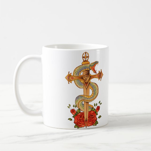 Snake tattoo design mug (Left)