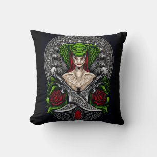 Snake throw pillow