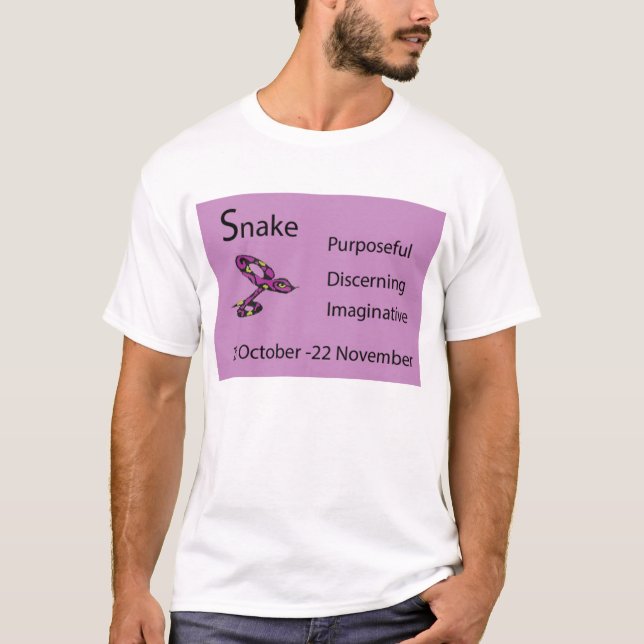 Snake Totem American Aboriginal Horoscope T-Shirt (Front)