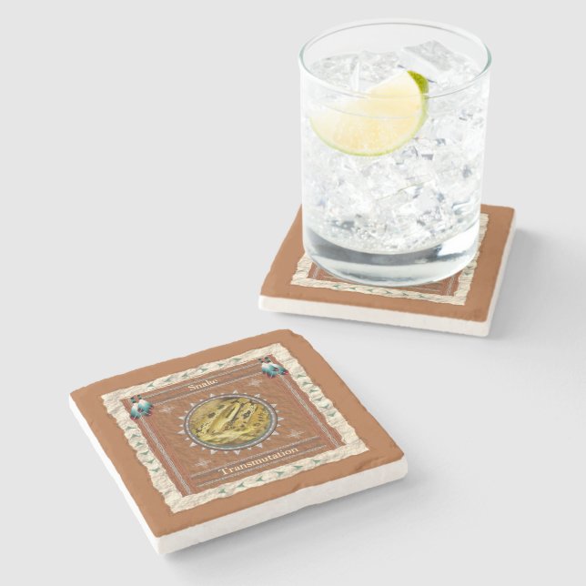 Snake Transmutation  Energy Stone Coaster (Side)