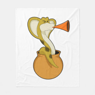 Snake Trumpet Music Fleece Blanket