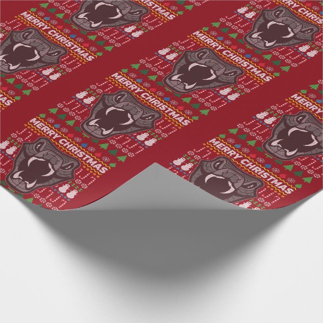 Snake Ugly Christmas Sweater Wildlife Series Wrapping Paper (Corner)