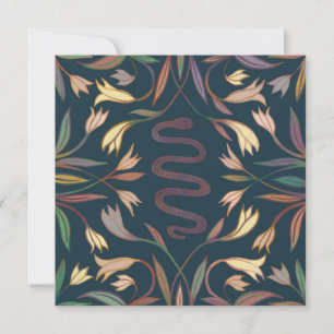 Snake Vines Mystical Magical Boho Blank Card