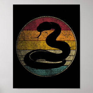 Snake - Vintage Love Women Kids Men Retro Graphic  Poster