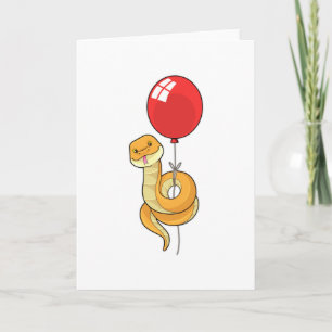 Snake with Balloon Card
