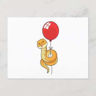 Snake with Balloon Postcard