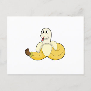 Snake with Banana Postcard