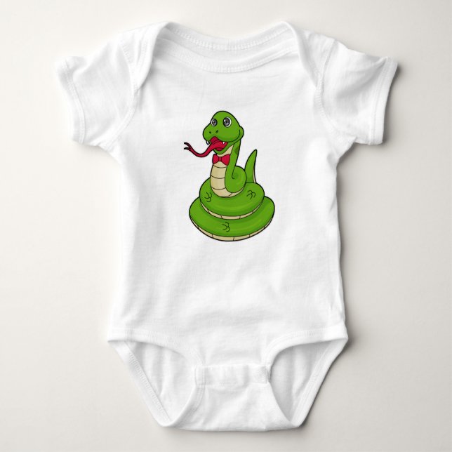 Snake with Bow tie Baby Bodysuit (Front)