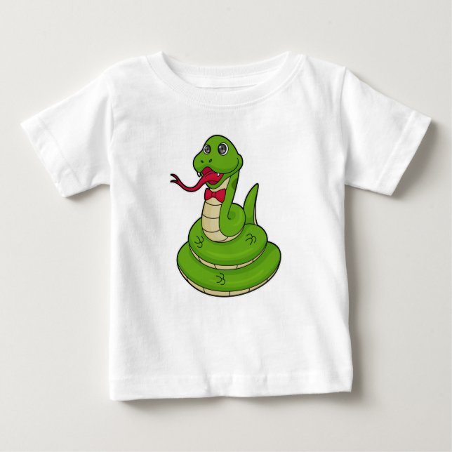 Snake with Bow tie Baby T-Shirt (Front)